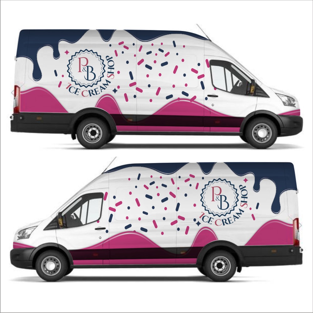 Design de Covering de Véhicule par DG+ pour P & B Ice Cream Shop | Design #35397770