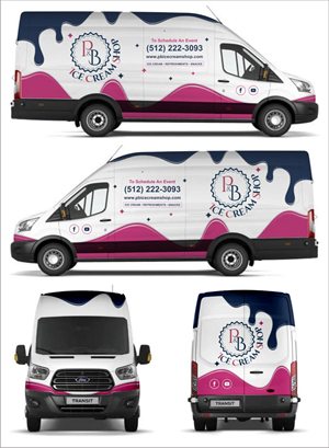 Car Wrap Design by DG+ for P & B Ice Cream Shop | Design #35399688