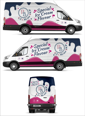 Car Wrap Design by DG+ for P & B Ice Cream Shop | Design: #35399723