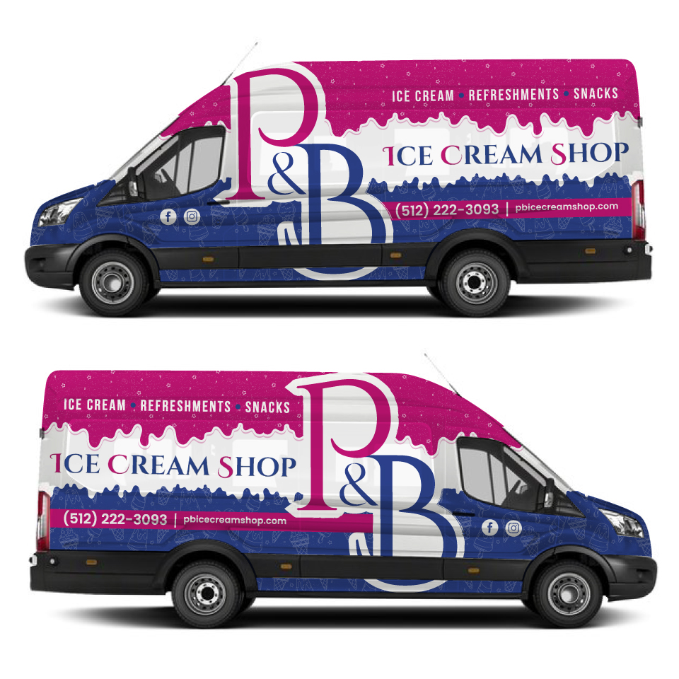 Car Wrap Design by Yoga Tri for P & B Ice Cream Shop | Design #35395109