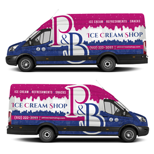 Car Wrap Design by Yoga Tri for P & B Ice Cream Shop | Design: #35395109