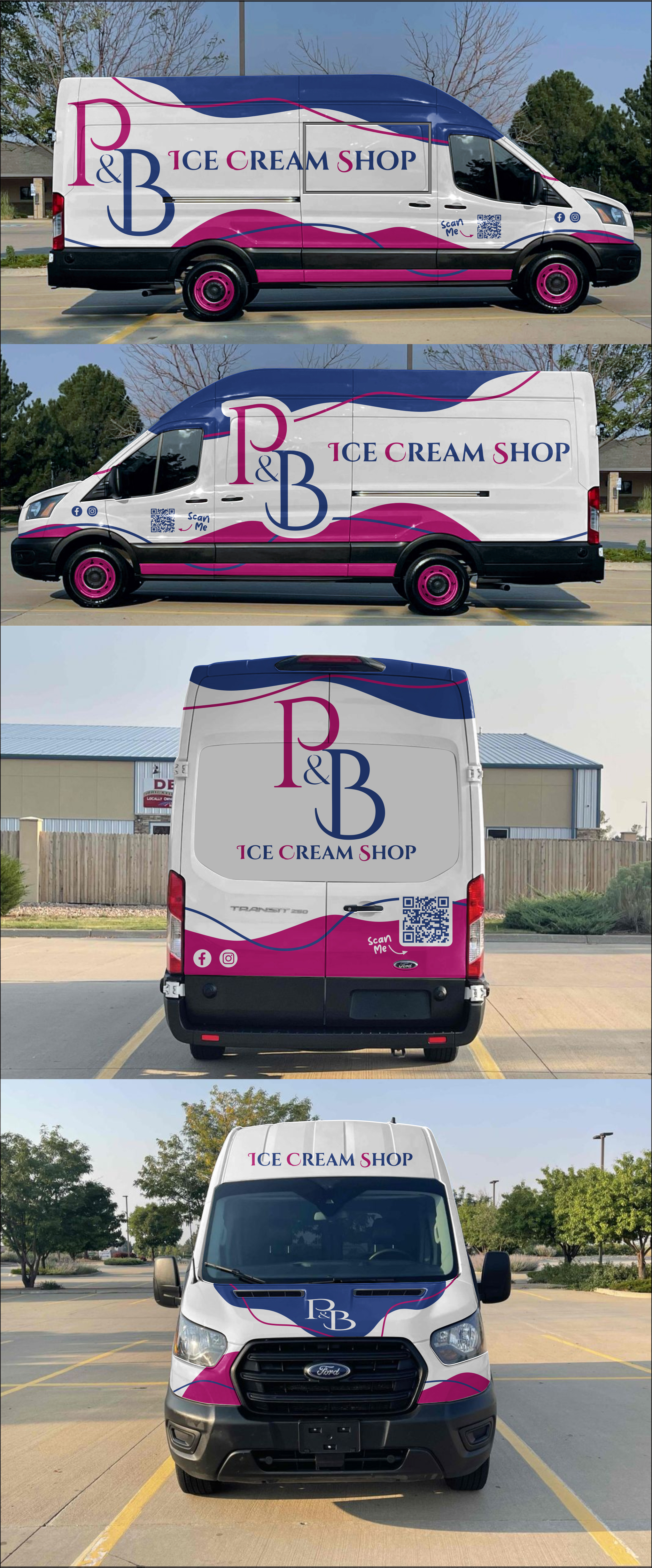 Diseño de Rotulación de Vehículo por yanuar wahyu h para P & B Ice Cream Shop | Diseño #35397324