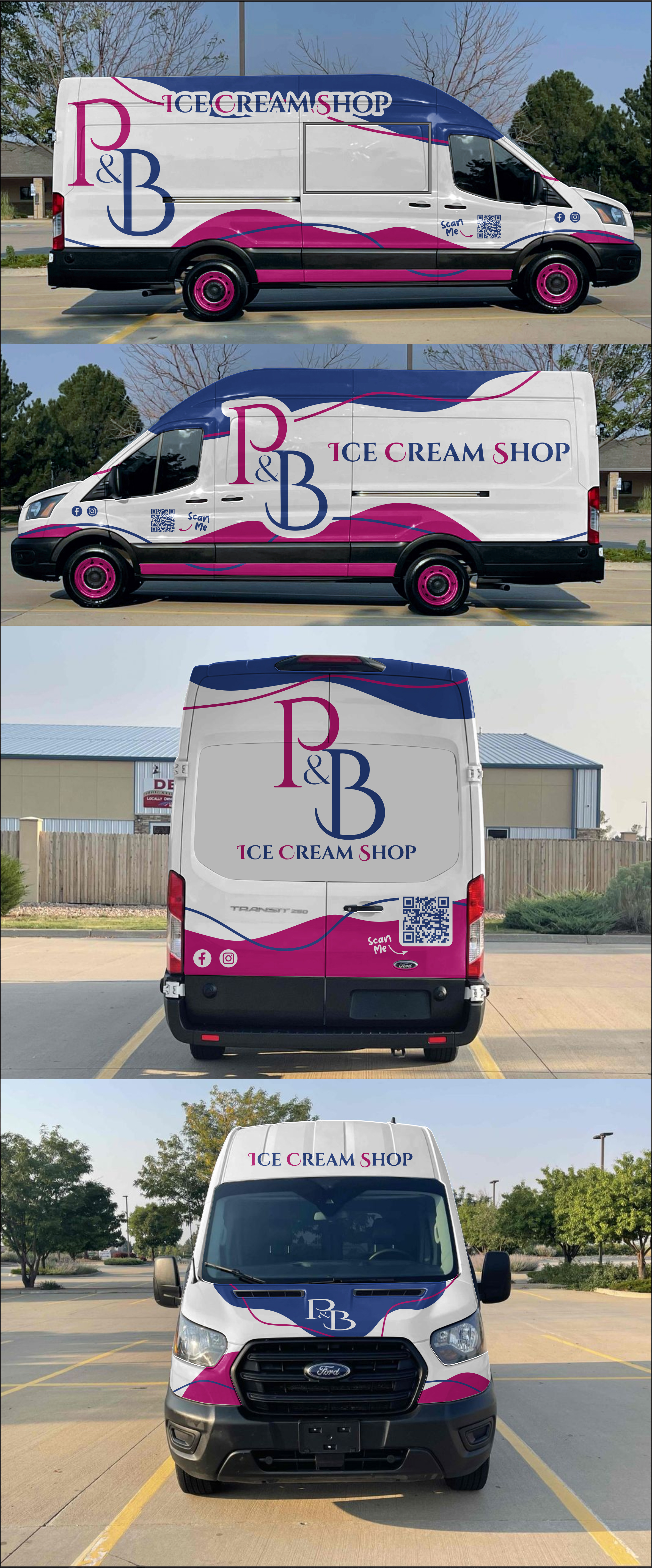 Car Wrap Design by yanuar wahyu h for P & B Ice Cream Shop | Design #35397376