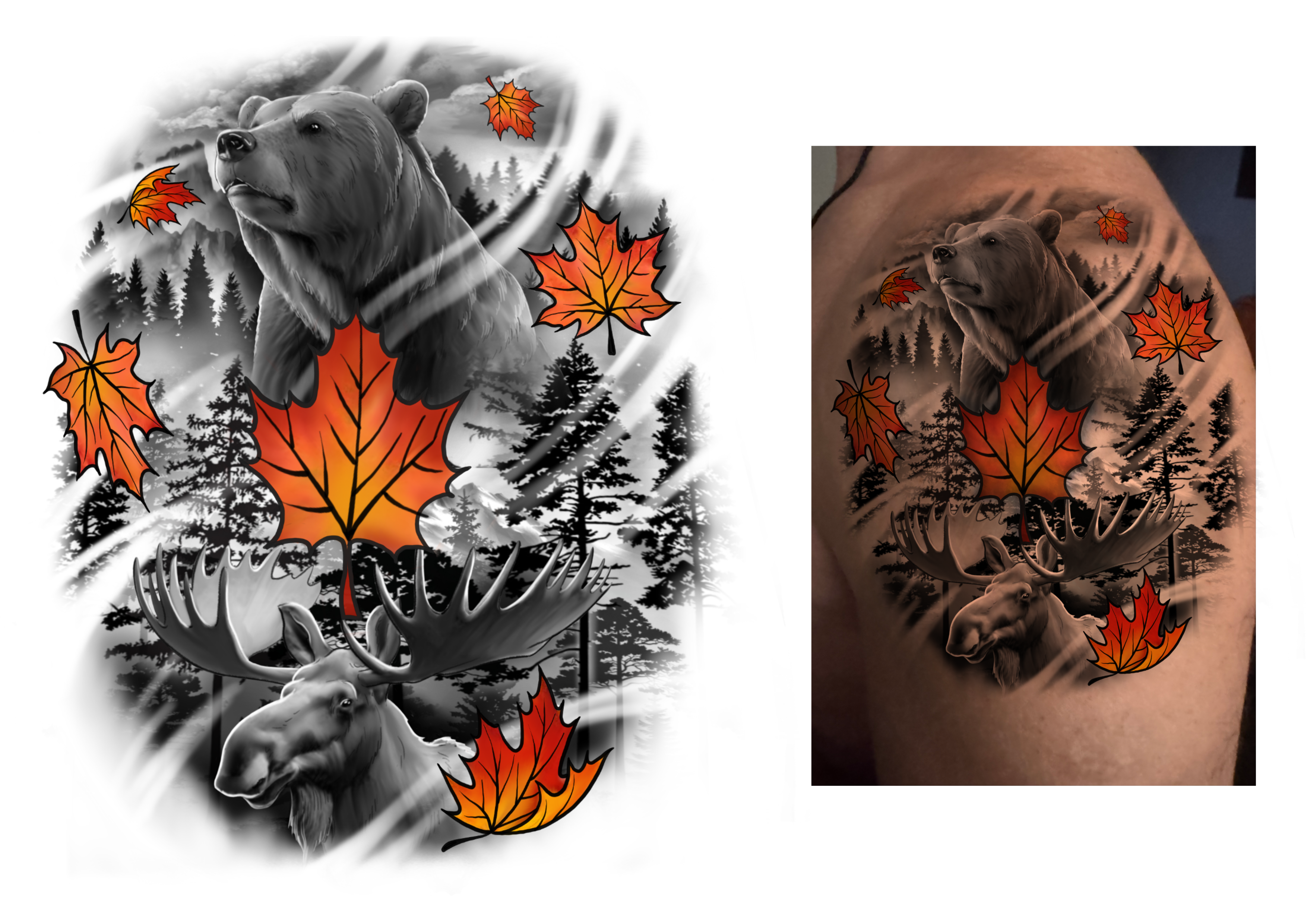 Tattoo Design by rafaelcame 2 for this project | Design #35429503