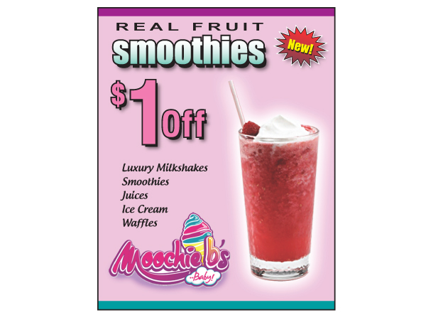 Menu Design by Buck Tornado for moochie b's | Design #756414