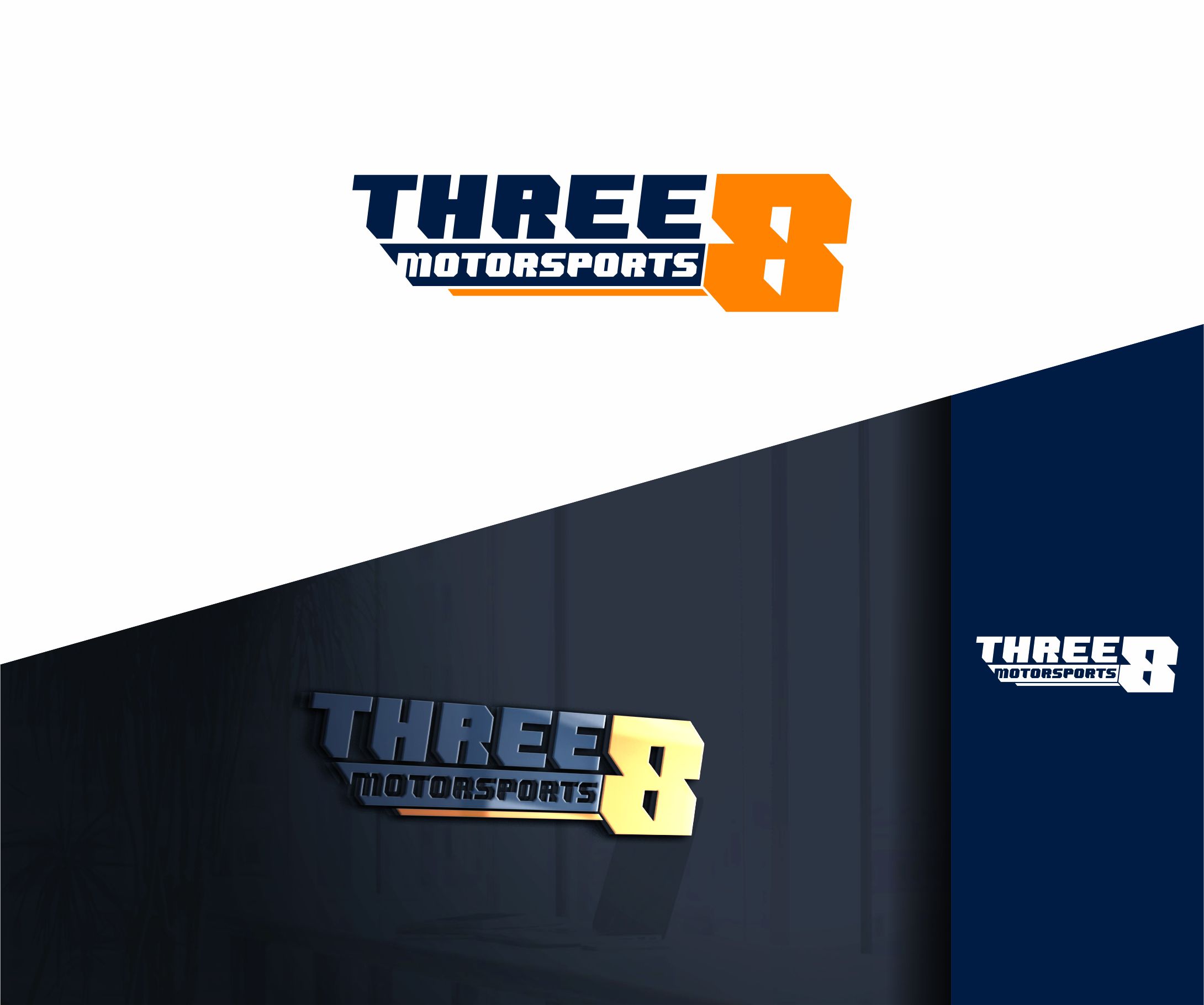Diseño de Logo por alkaline para Three 8 Motorsports | Diseño #35407530