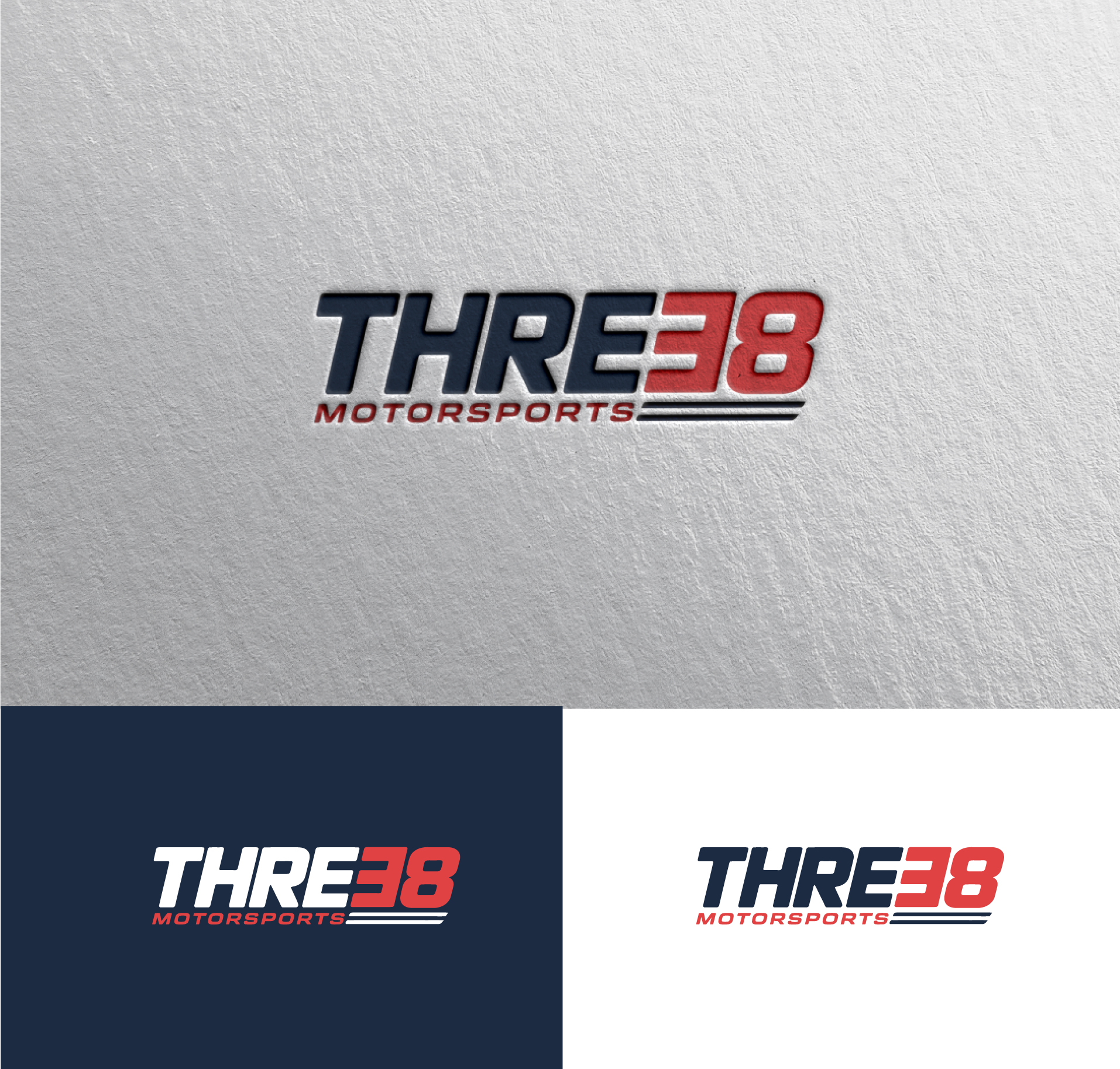 Logo Design by Christian Cruz for Three 8 Motorsports | Design #35445039