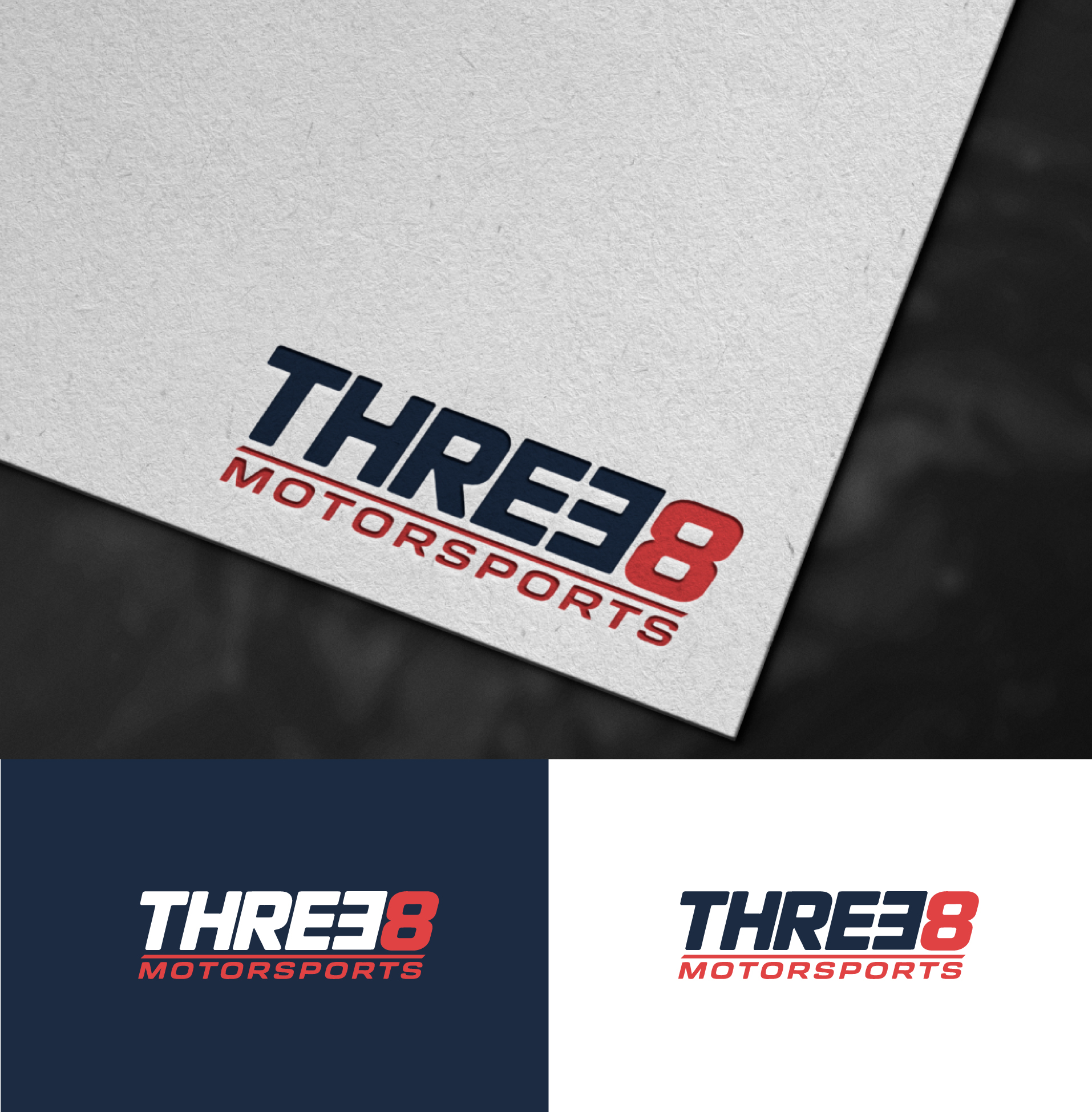 Logo Design by Christian Cruz for Three 8 Motorsports | Design #35447134