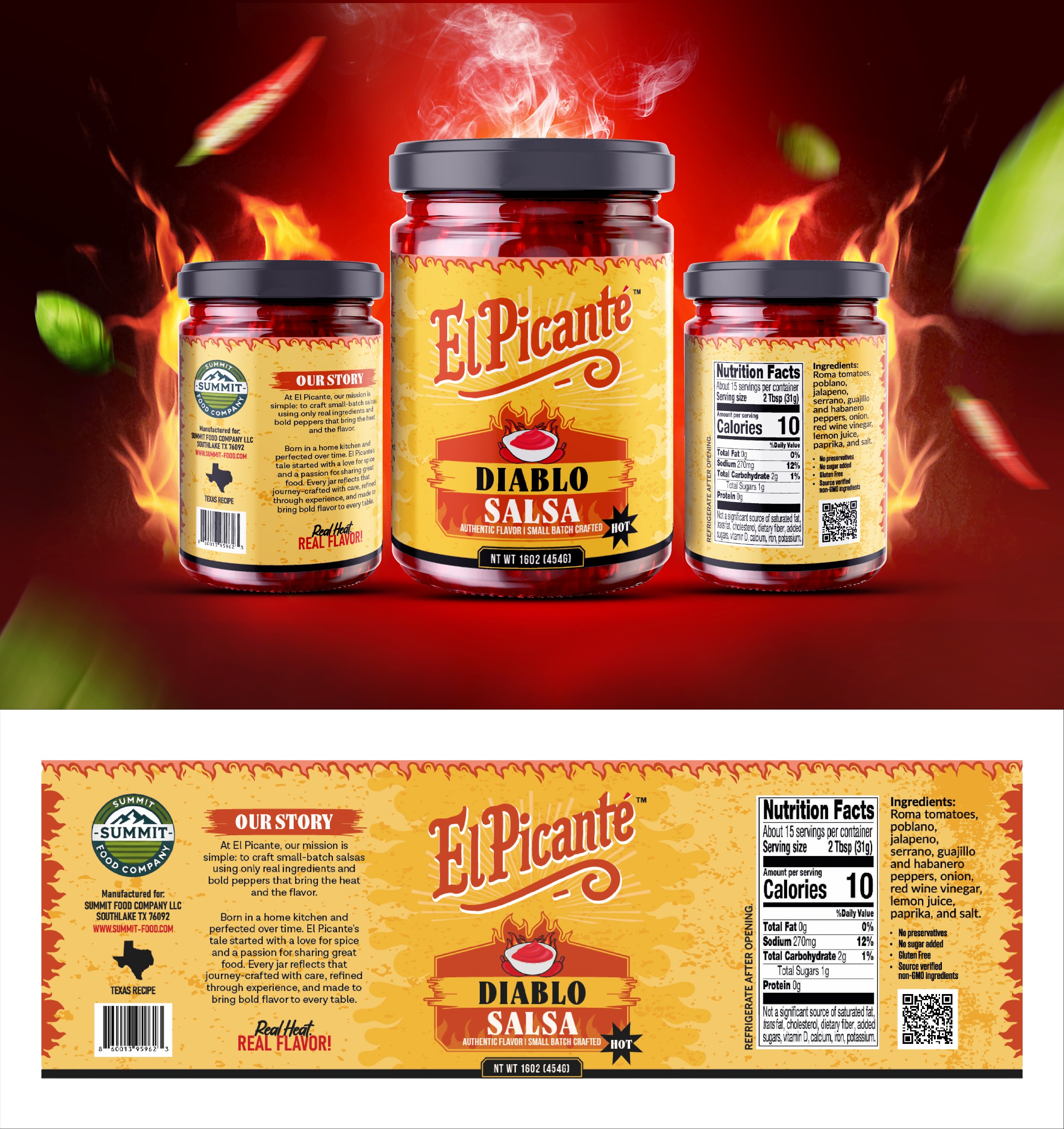 Design Étiquette par PixelUP Graphics pour Summit Food Company | Design #35416895