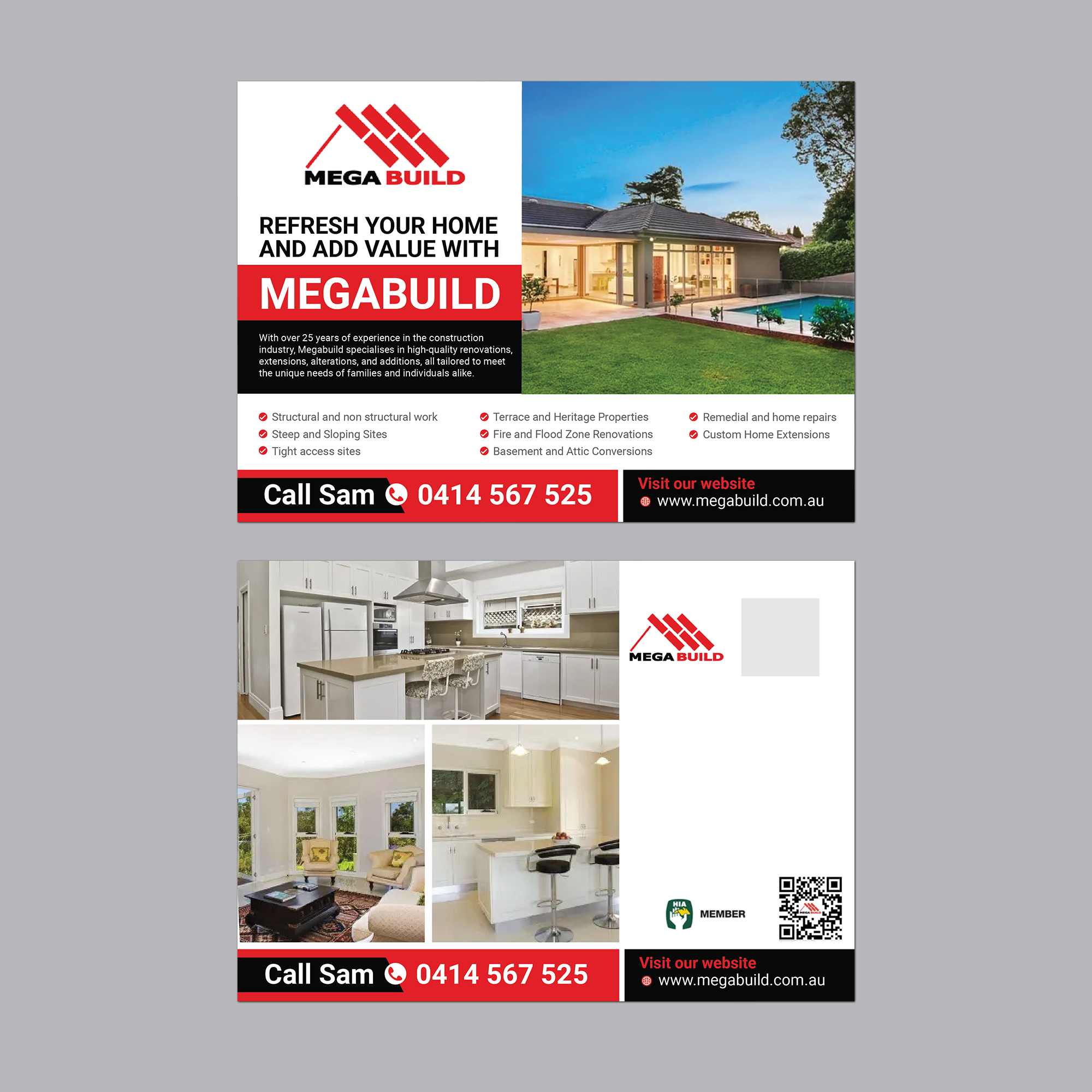 Diseño de Flyer por GraphicMonster para Megabuild Pty Ltd | Diseño #35420614