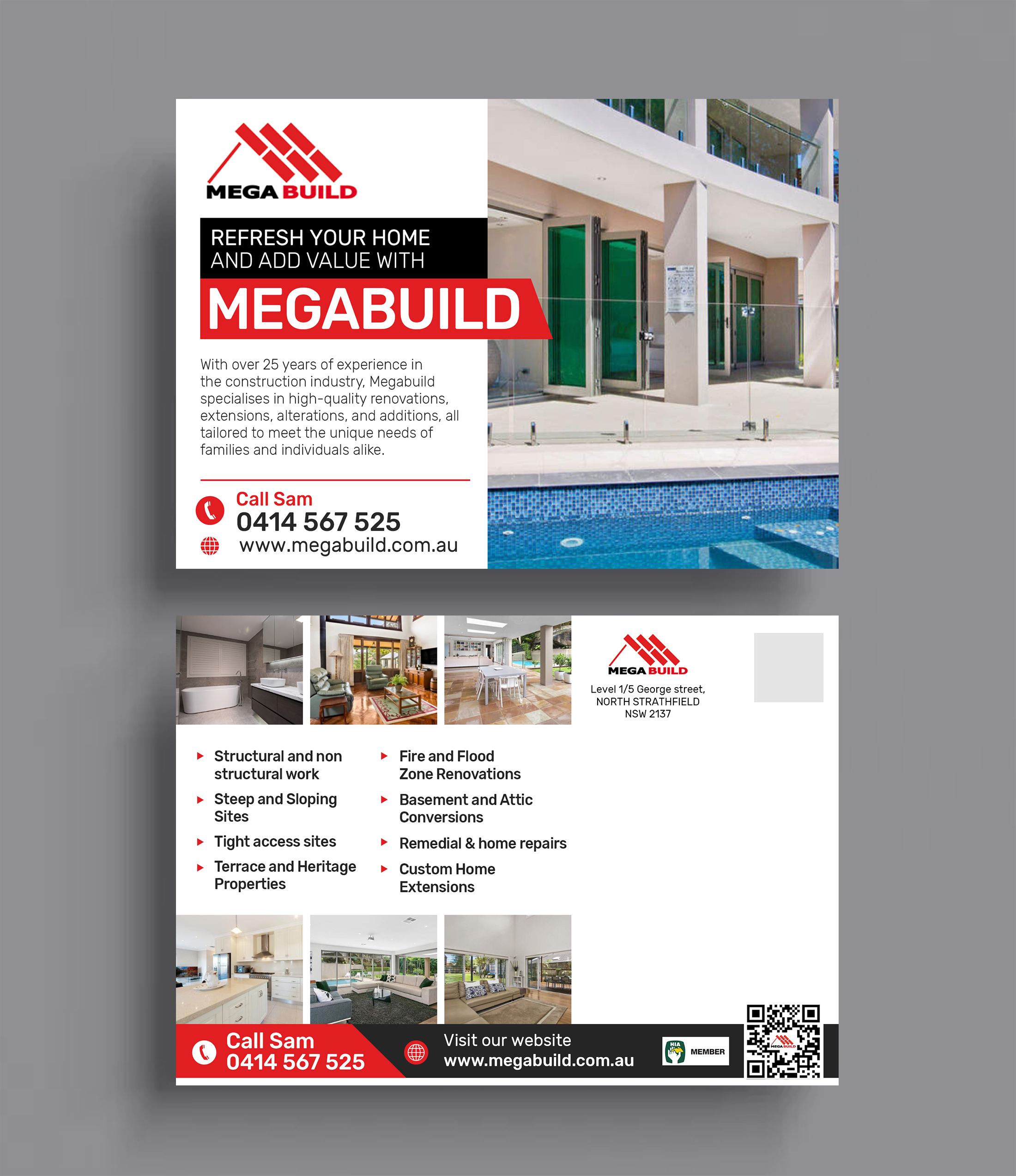 Diseño de Flyer por ARTOGRAPHY para Megabuild Pty Ltd | Diseño #35420251