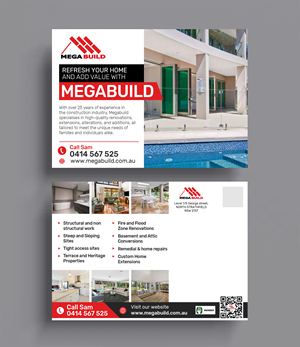 Diseño de Flyer por ARTOGRAPHY para Megabuild Pty Ltd | Diseño #35420251