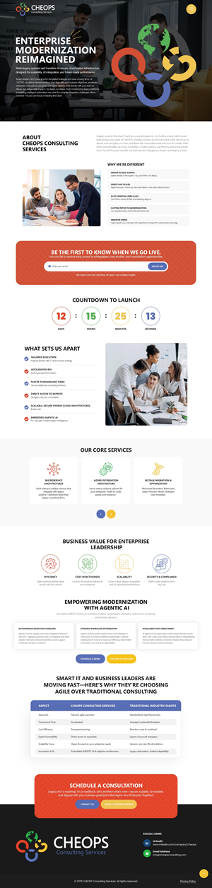 CHEOPS Consulting Services “Coming Soon” Landing Page