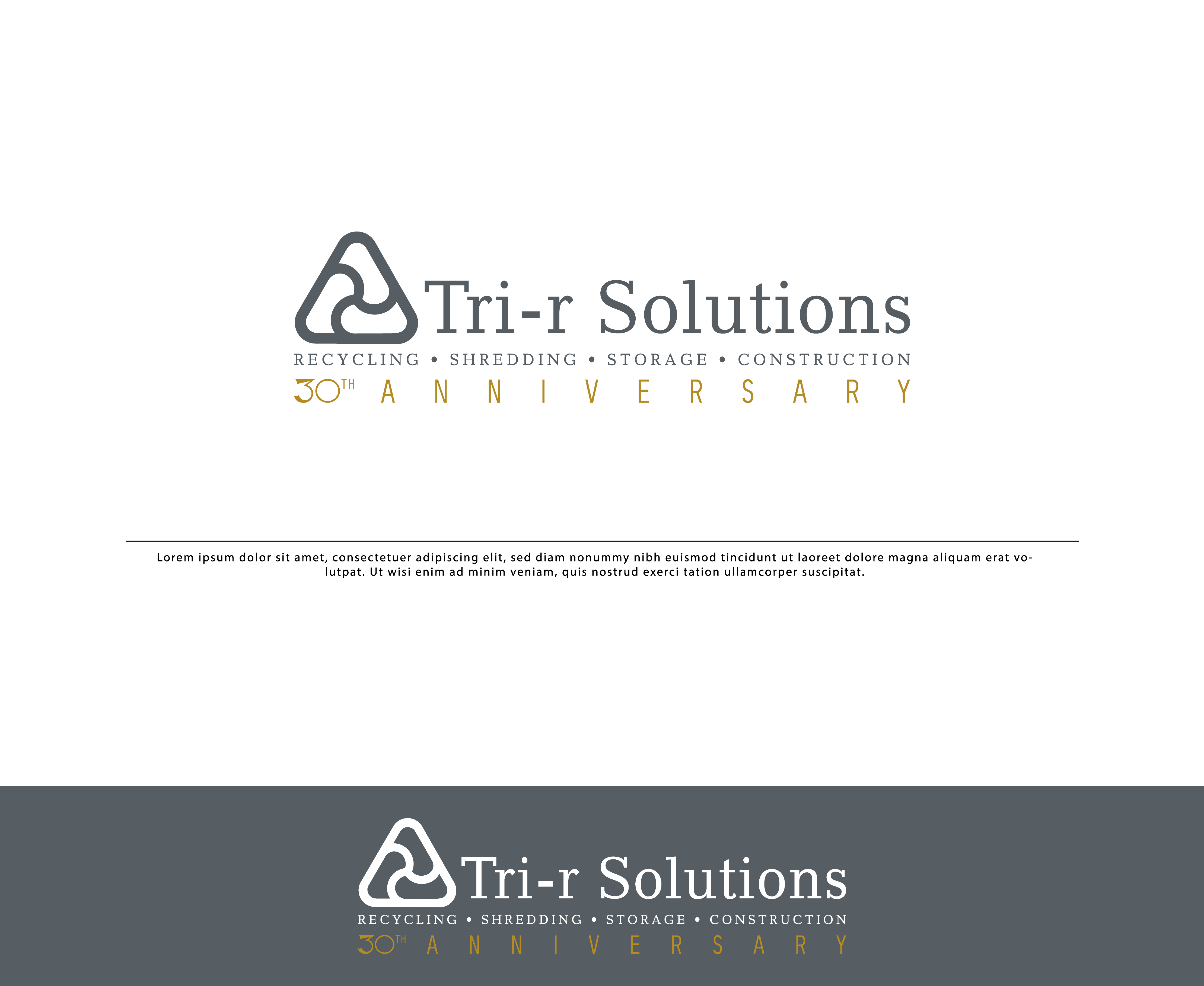 Logo Design by Tube light for Tri R Recycling Ltd | Design #35469091