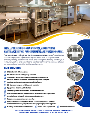 Flyer Design by James for Mile High Millwrights and Maintenance | Design: #35437215