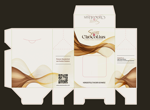 Premium Stand-up Pouch Carton Design for Swiss ChocoLins with Transparent Window