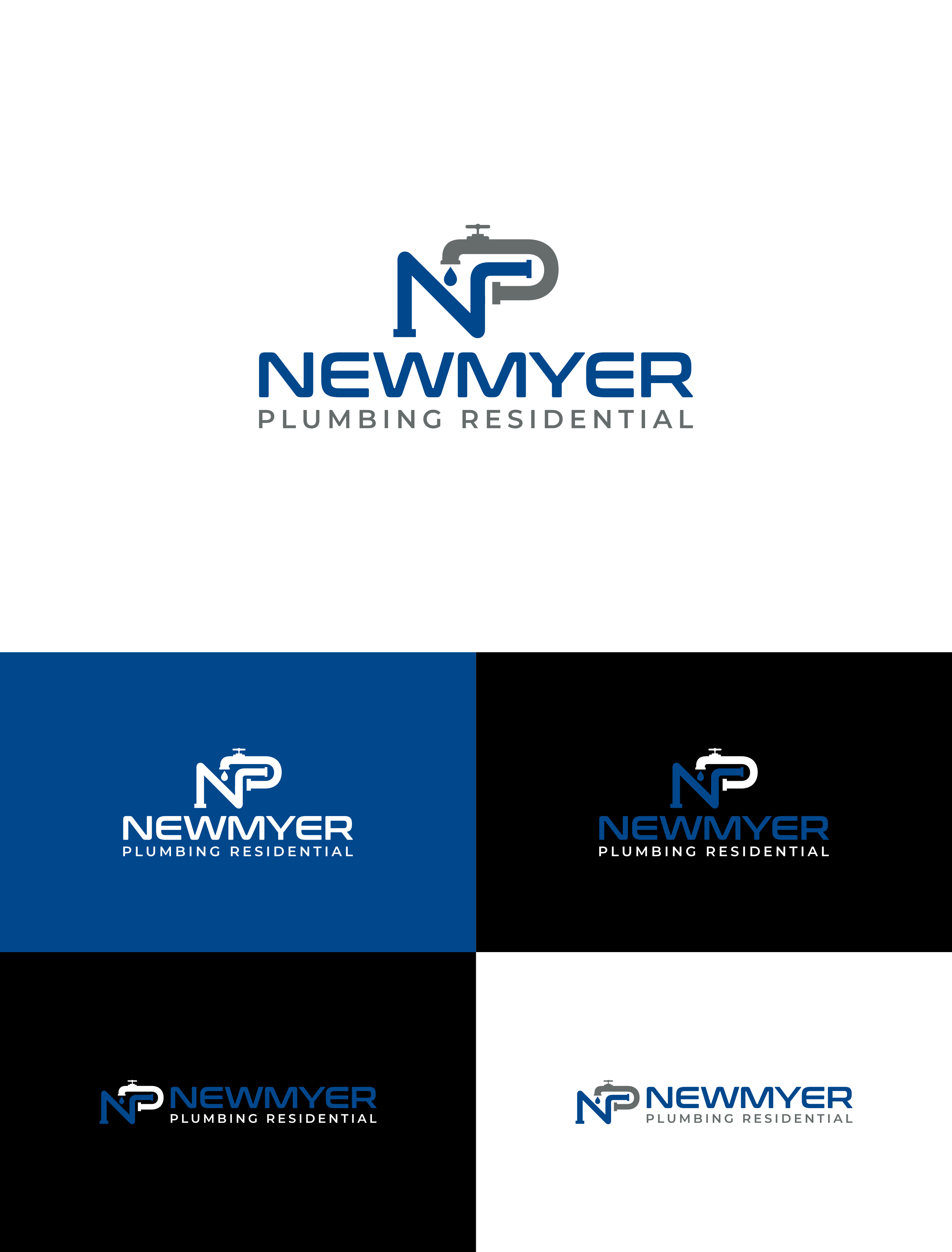 Logo Design by 3n0h99 for Newmyer plumbing LLC | Design #35449566