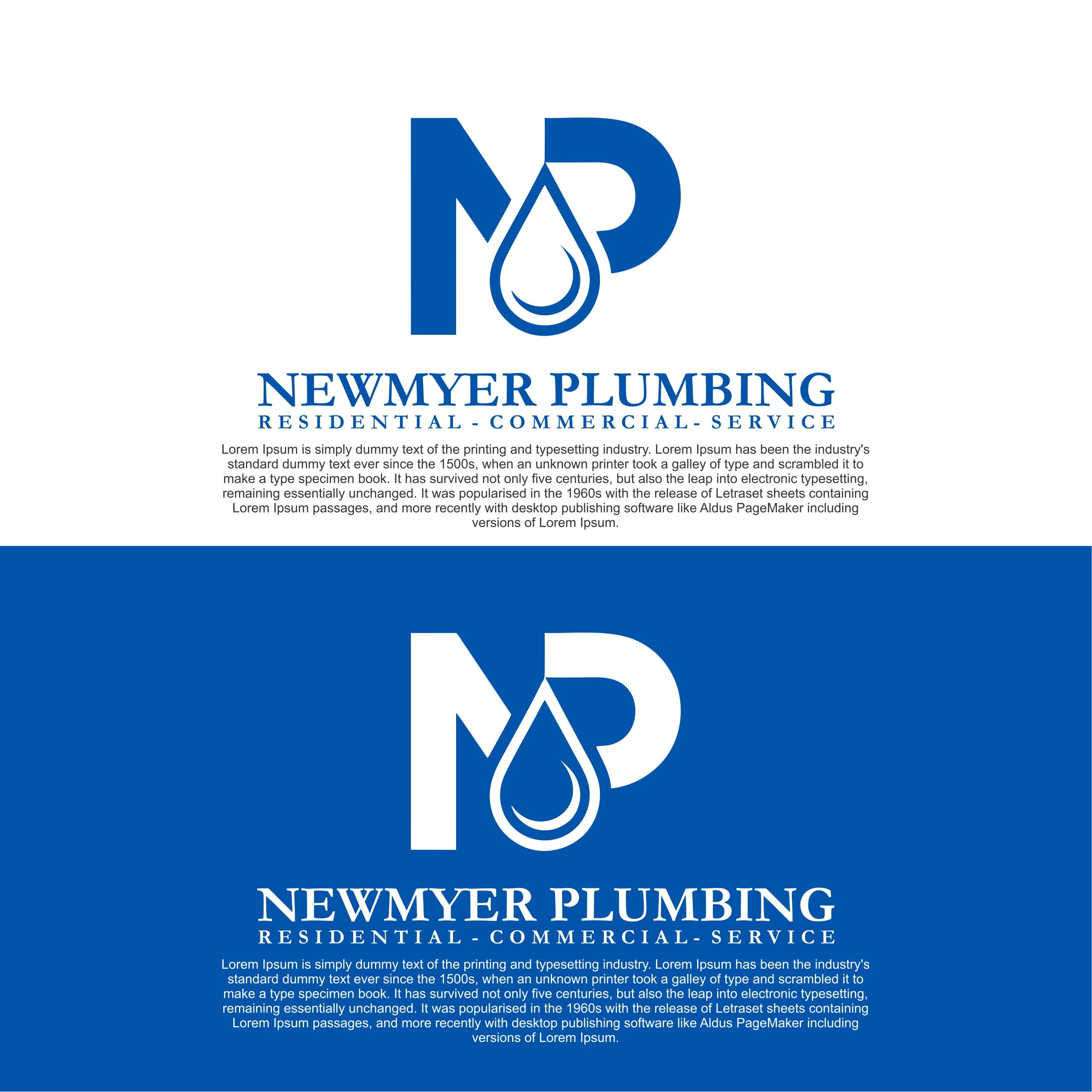 Logo Design by diego costa for Newmyer plumbing LLC | Design #35447089