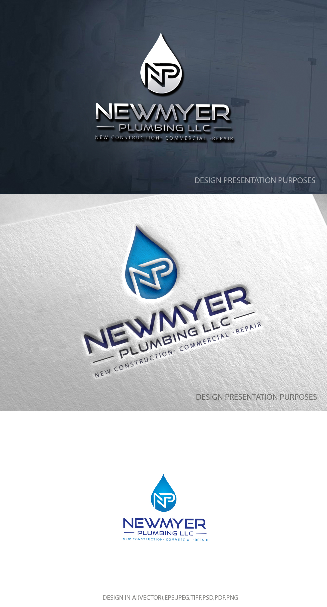 Logo-Design von zebronicgraphic für Newmyer plumbing LLC | Design #35446112