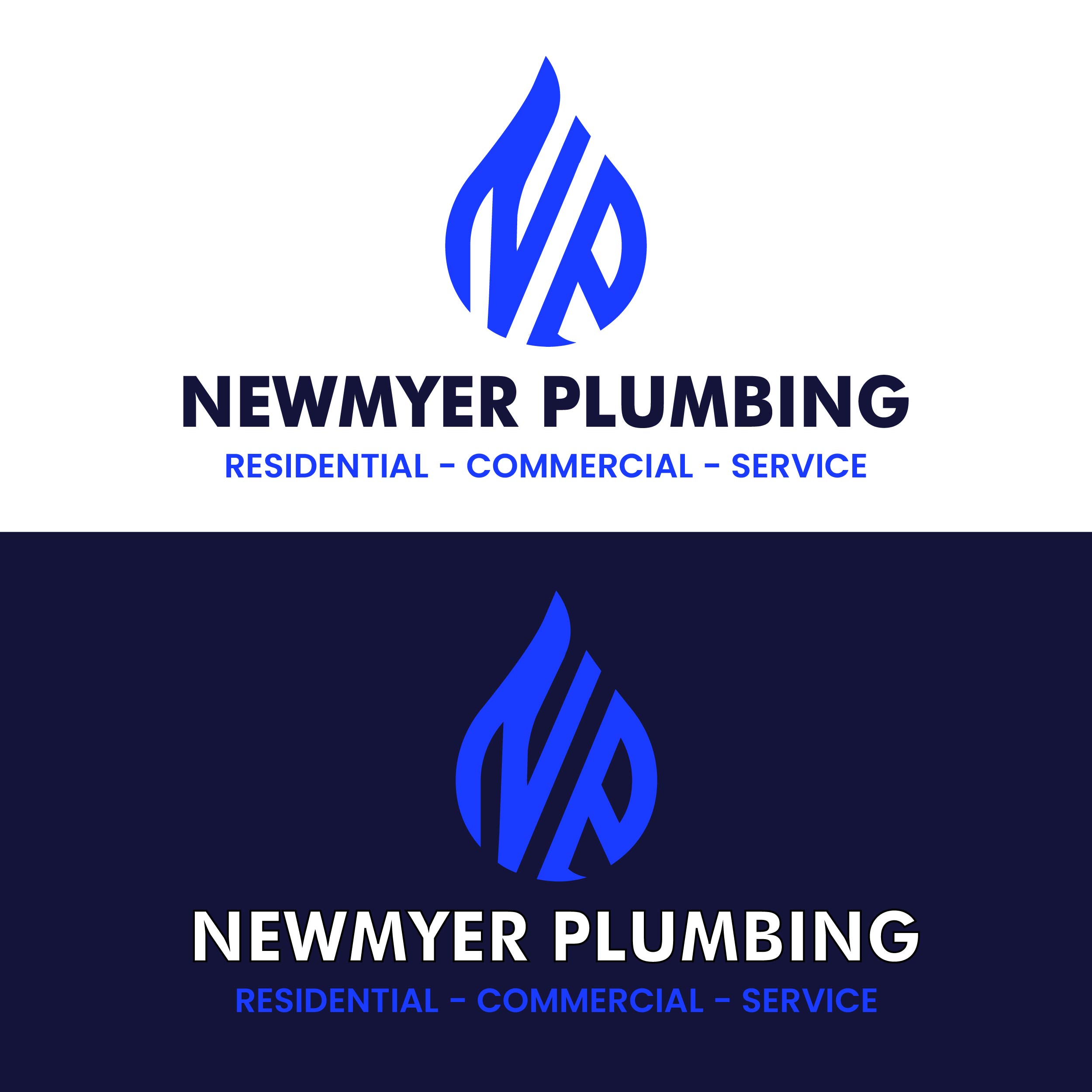 Logo Design by CreativeFeather for Newmyer plumbing LLC | Design #35481194