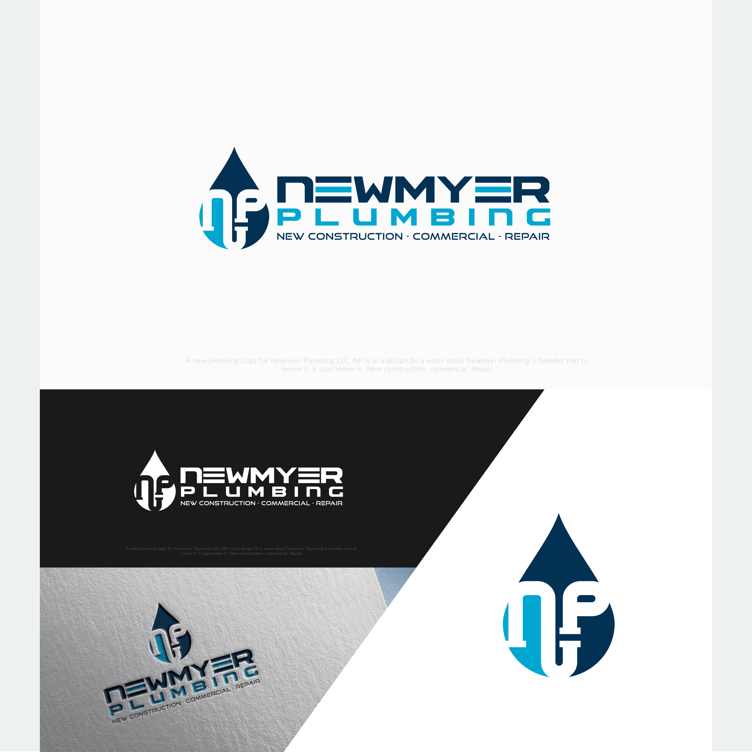 Logo Design by UMBRA Designs for Newmyer plumbing LLC | Design #35446056