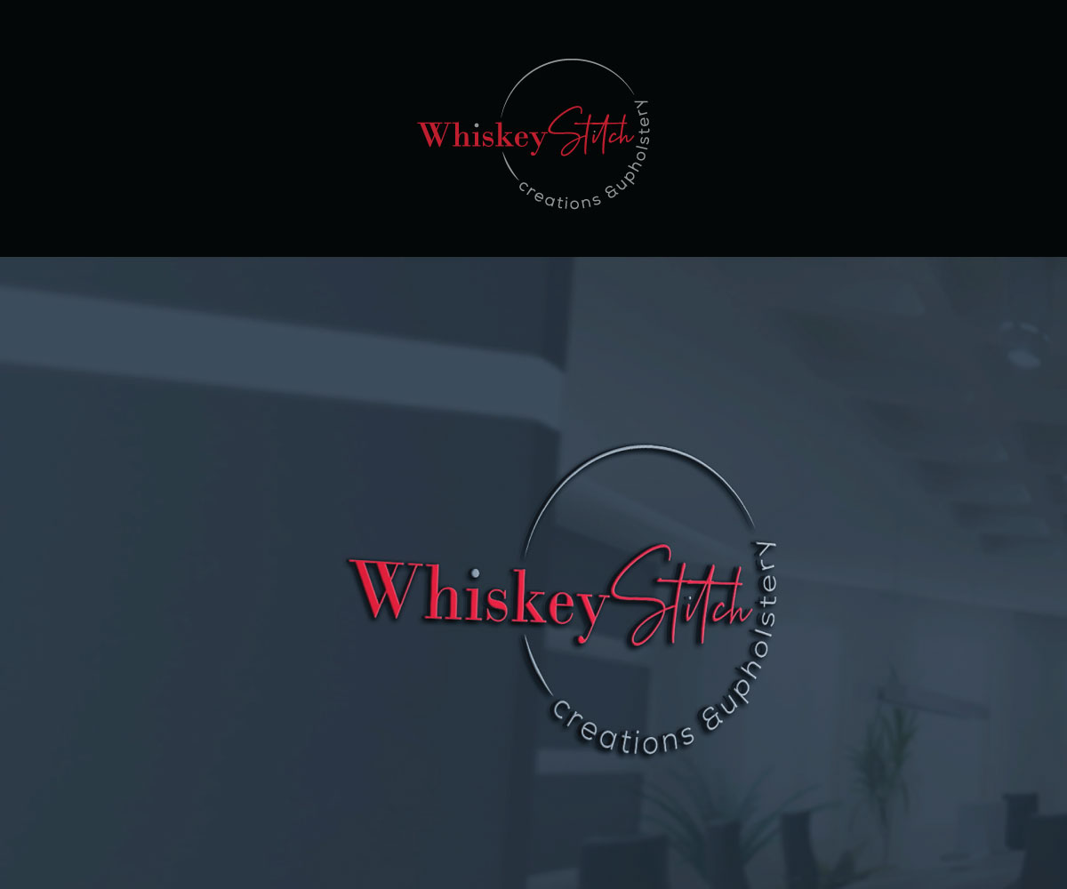 Logo Design by Luckey yaari for Whiskey Stitch Creation & Upholstery | Design #35452138