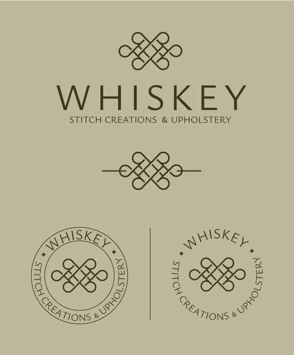 Logo Design by rgb01 for Whiskey Stitch Creation & Upholstery | Design #35489045