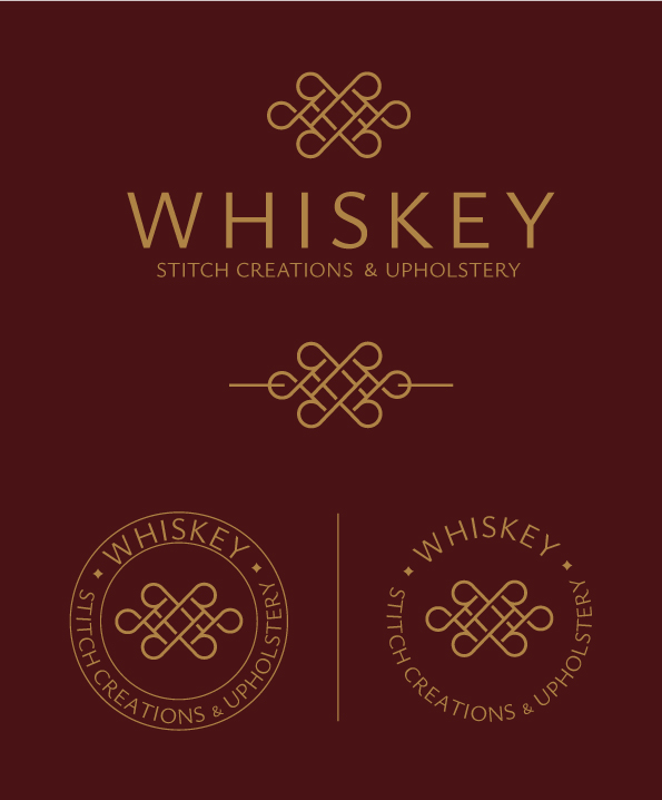 Logo Design by rgb01 for Whiskey Stitch Creation & Upholstery | Design #35489046