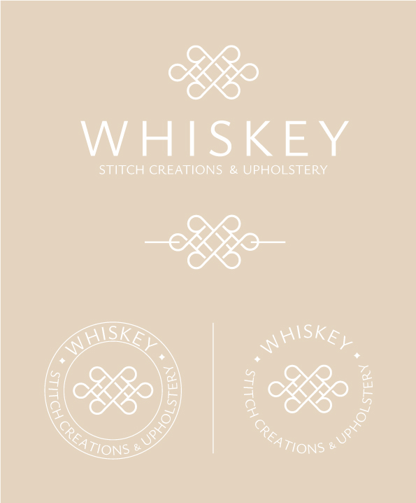 Logo Design by rgb01 for Whiskey Stitch Creation & Upholstery | Design #35489047