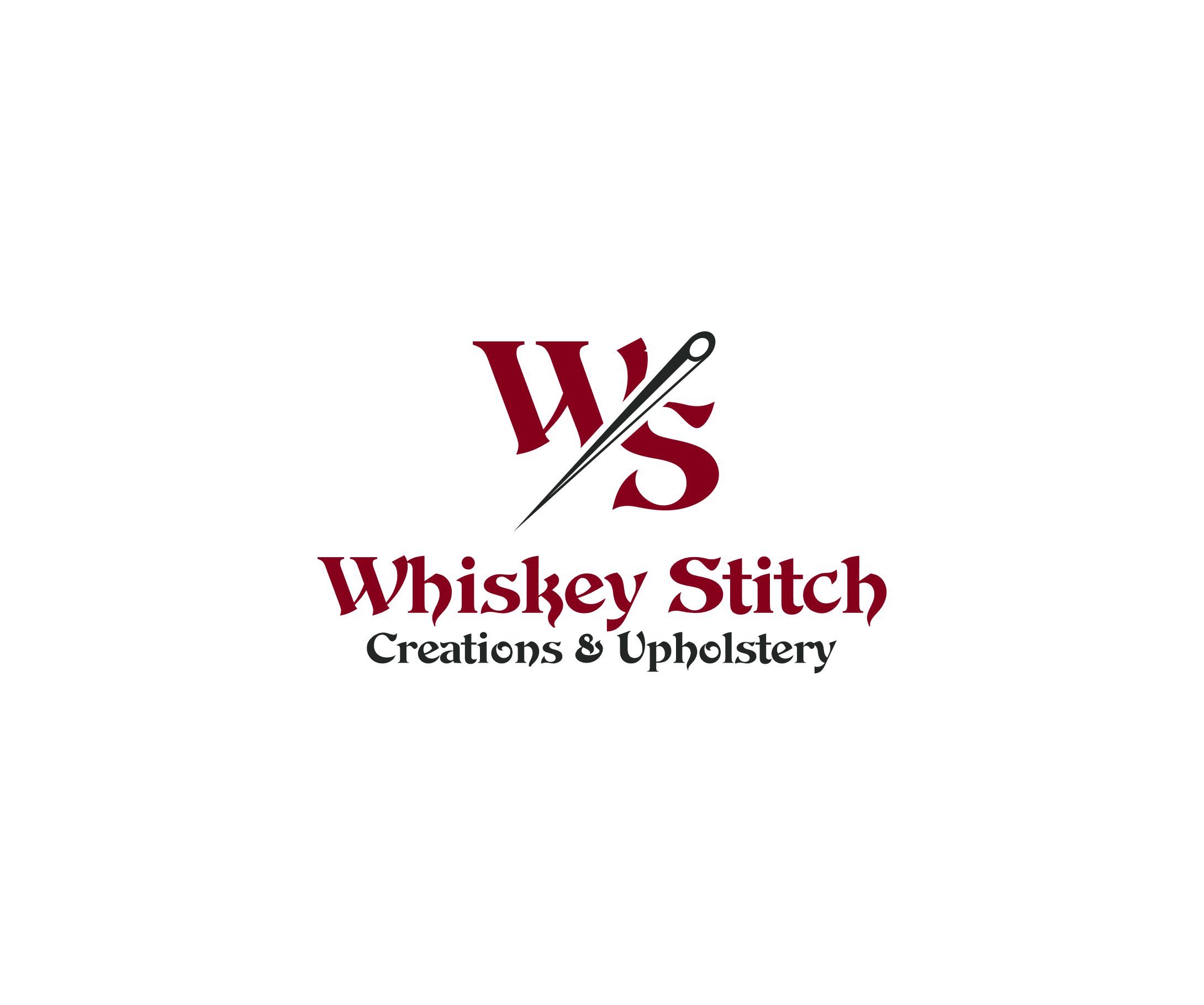 Logo Design by alkaline for Whiskey Stitch Creation & Upholstery | Design #35469639