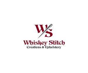 Logo Design by alkaline for Whiskey Stitch Creation & Upholstery | Design: #35469639