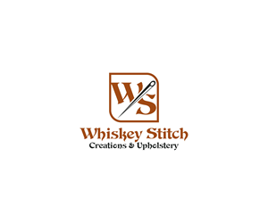 Logo Design by alkaline for Whiskey Stitch Creation & Upholstery | Design: #35469640