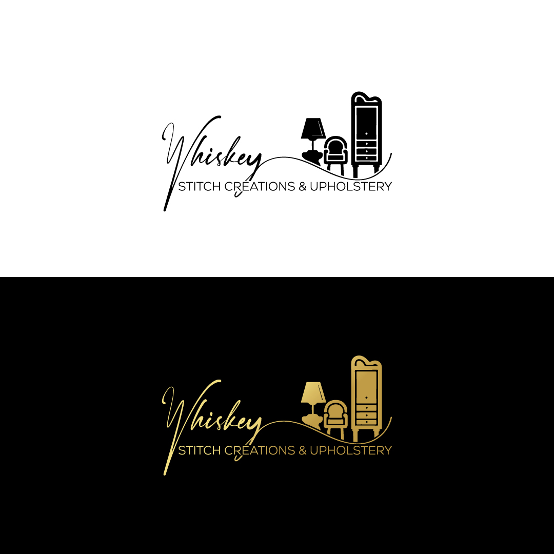 Logo Design by Md Nurullah 1 for Whiskey Stitch Creation & Upholstery | Design #35484163