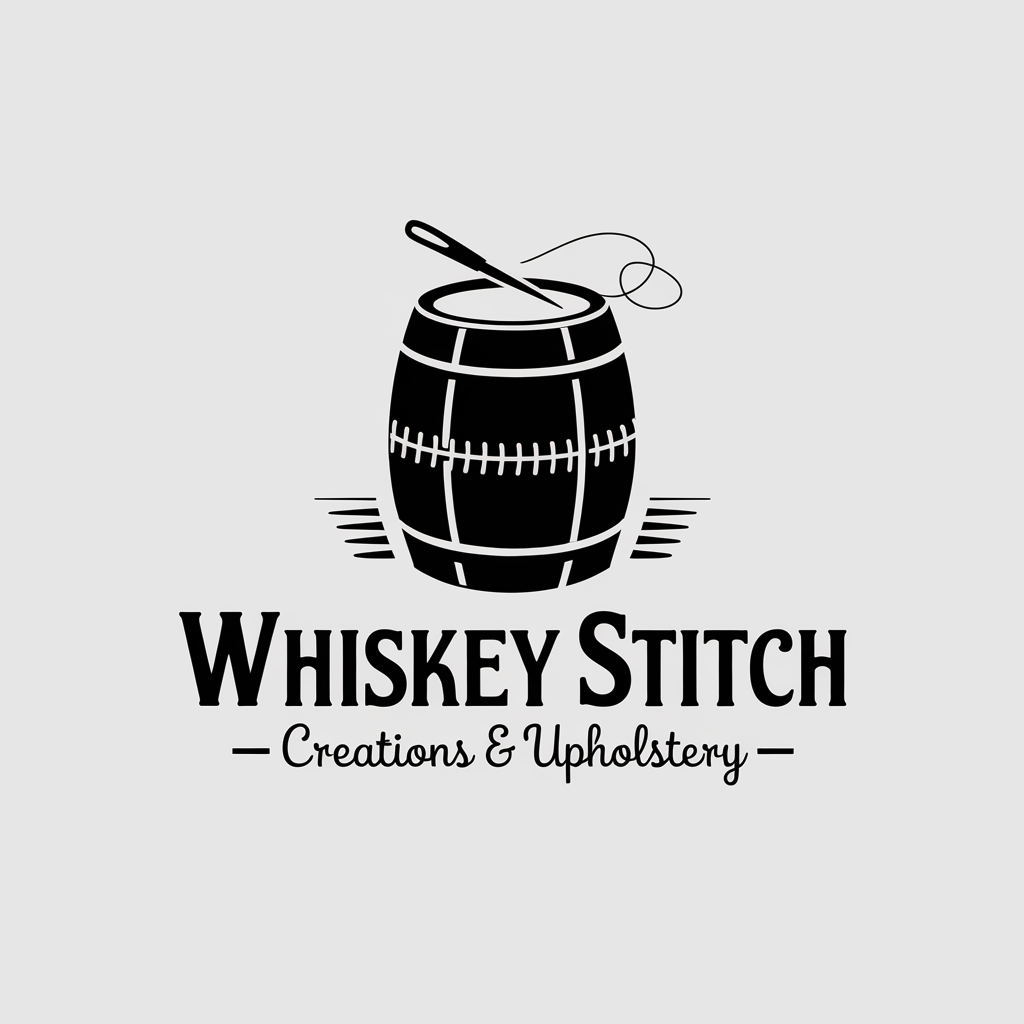 Logo-Design von Shariqology für Whiskey Stitch Creation & Upholstery | Design #35456149