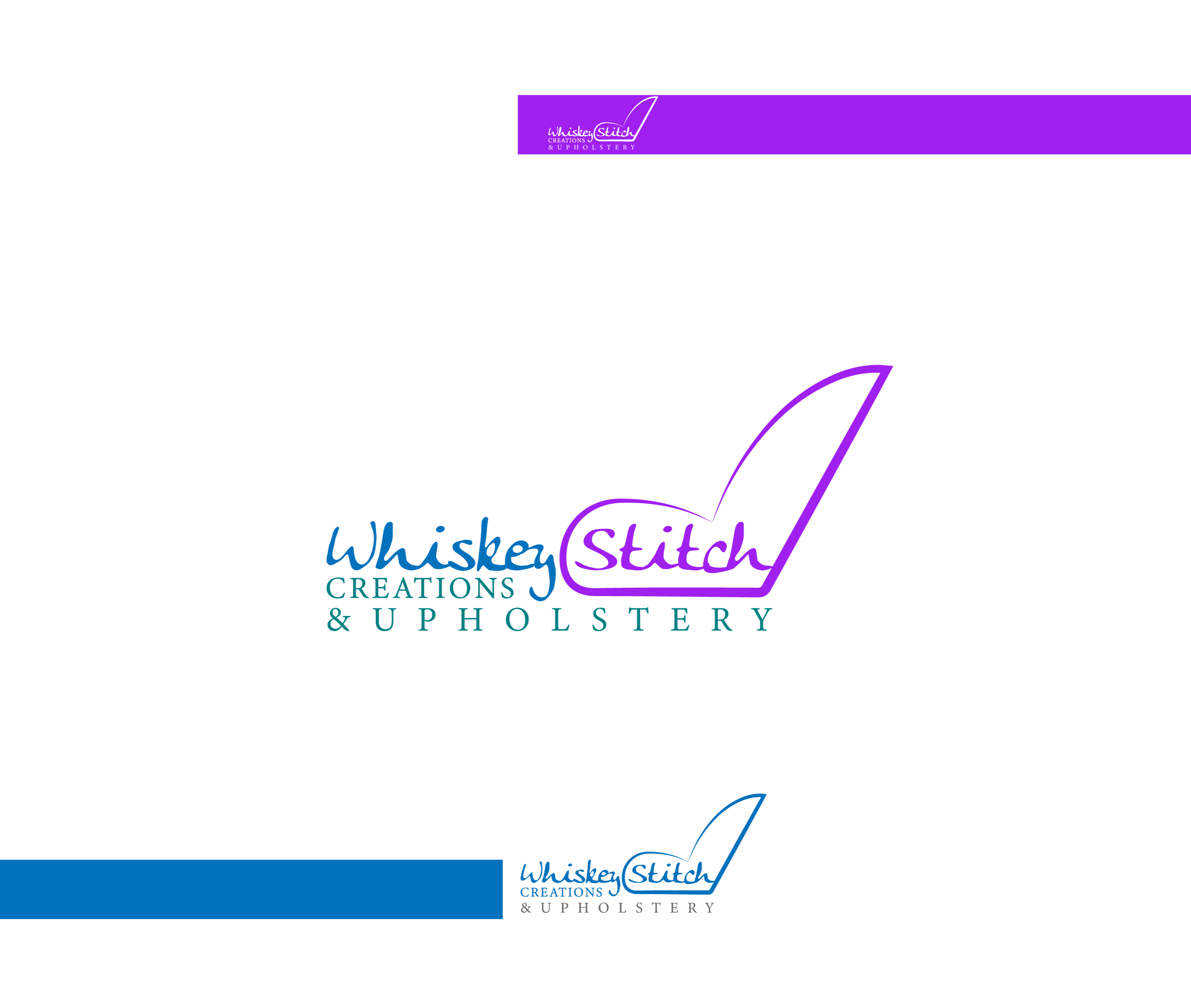Logo Design by Logo24.com for Whiskey Stitch Creation & Upholstery | Design #35469839