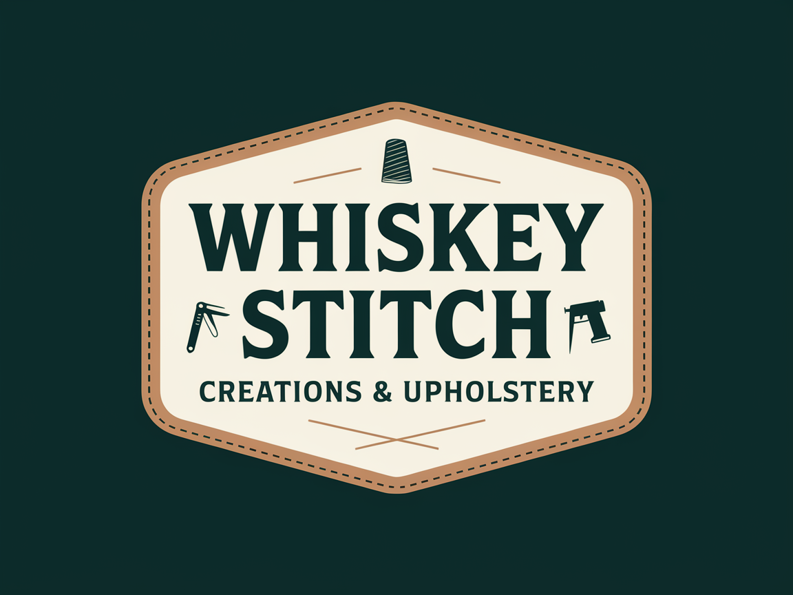 Logo Design by Mukuuu for Whiskey Stitch Creation & Upholstery | Design #35458800
