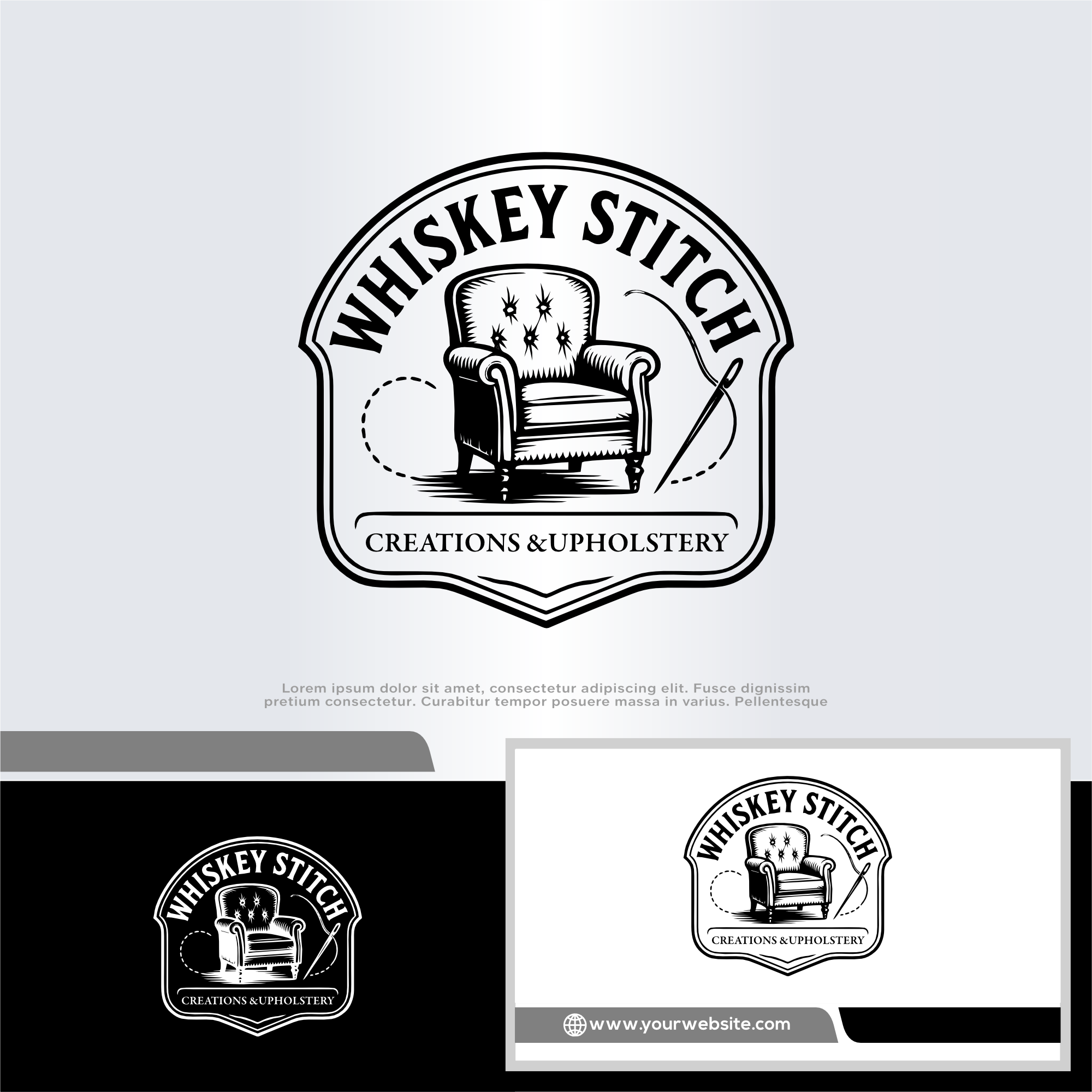 Diseño de Logo por win it para Whiskey Stitch Creation & Upholstery | Diseño #35476685