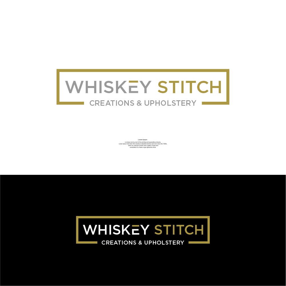 Logo Design by skylart28 for Whiskey Stitch Creation & Upholstery | Design #35454189