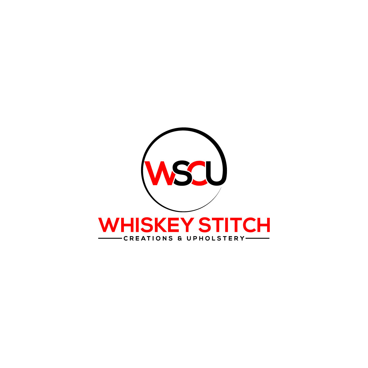 Logo Design by KL Designwork for Whiskey Stitch Creation & Upholstery | Design #35477121