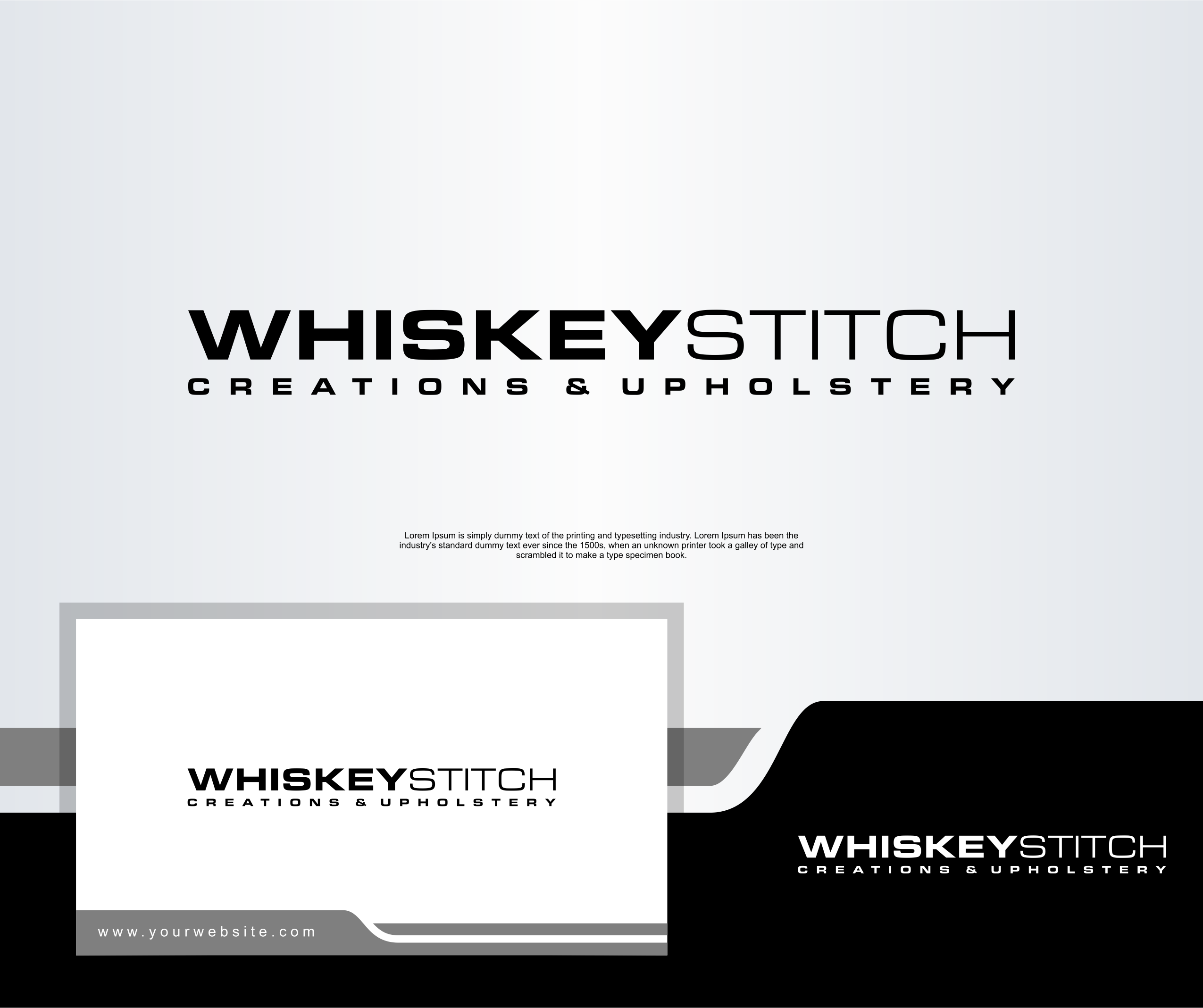 Logo Design by element2 for Whiskey Stitch Creation & Upholstery | Design #35450987