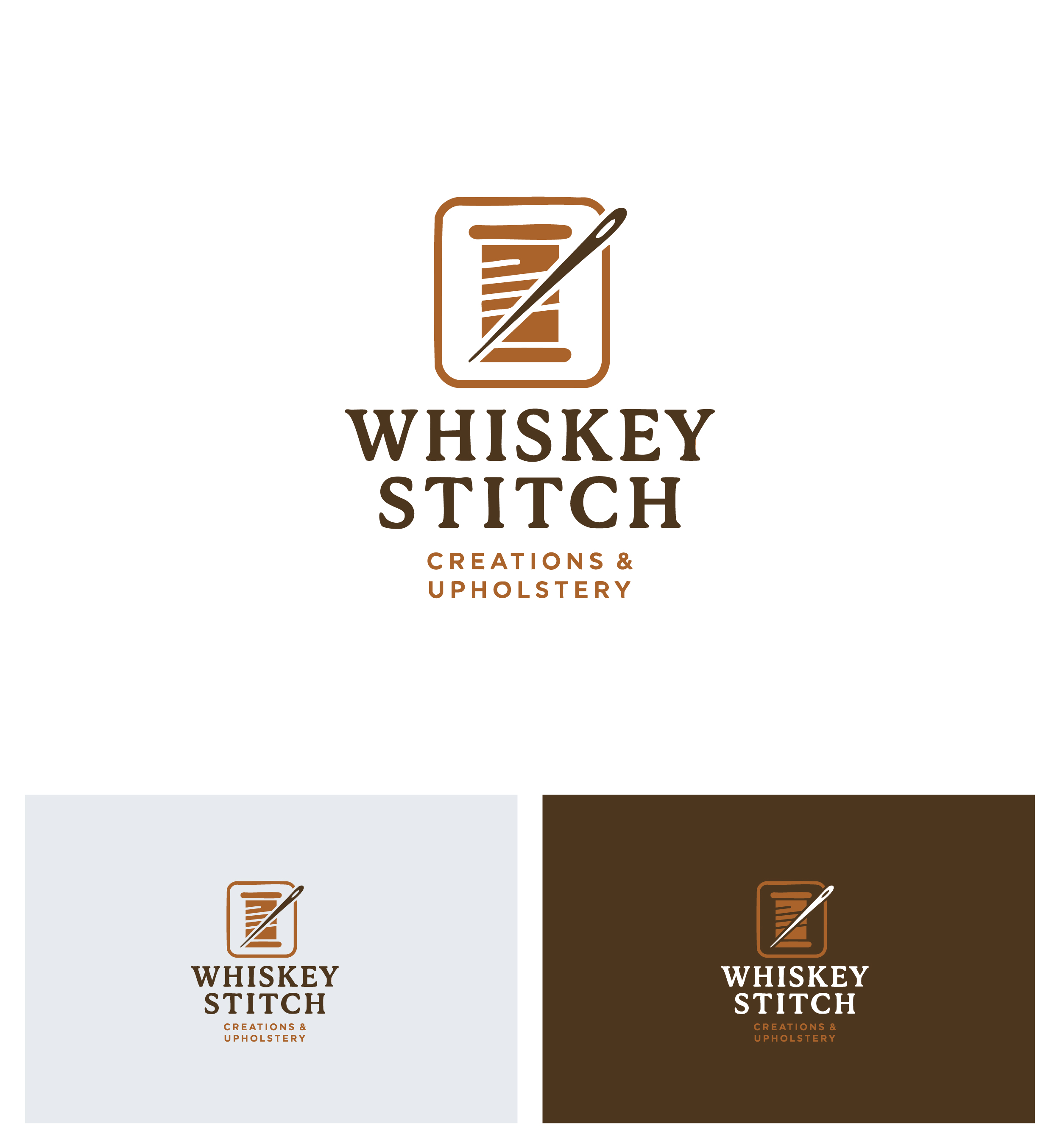 Logo Design by Afsana_Hoque for Whiskey Stitch Creation & Upholstery | Design #35457562