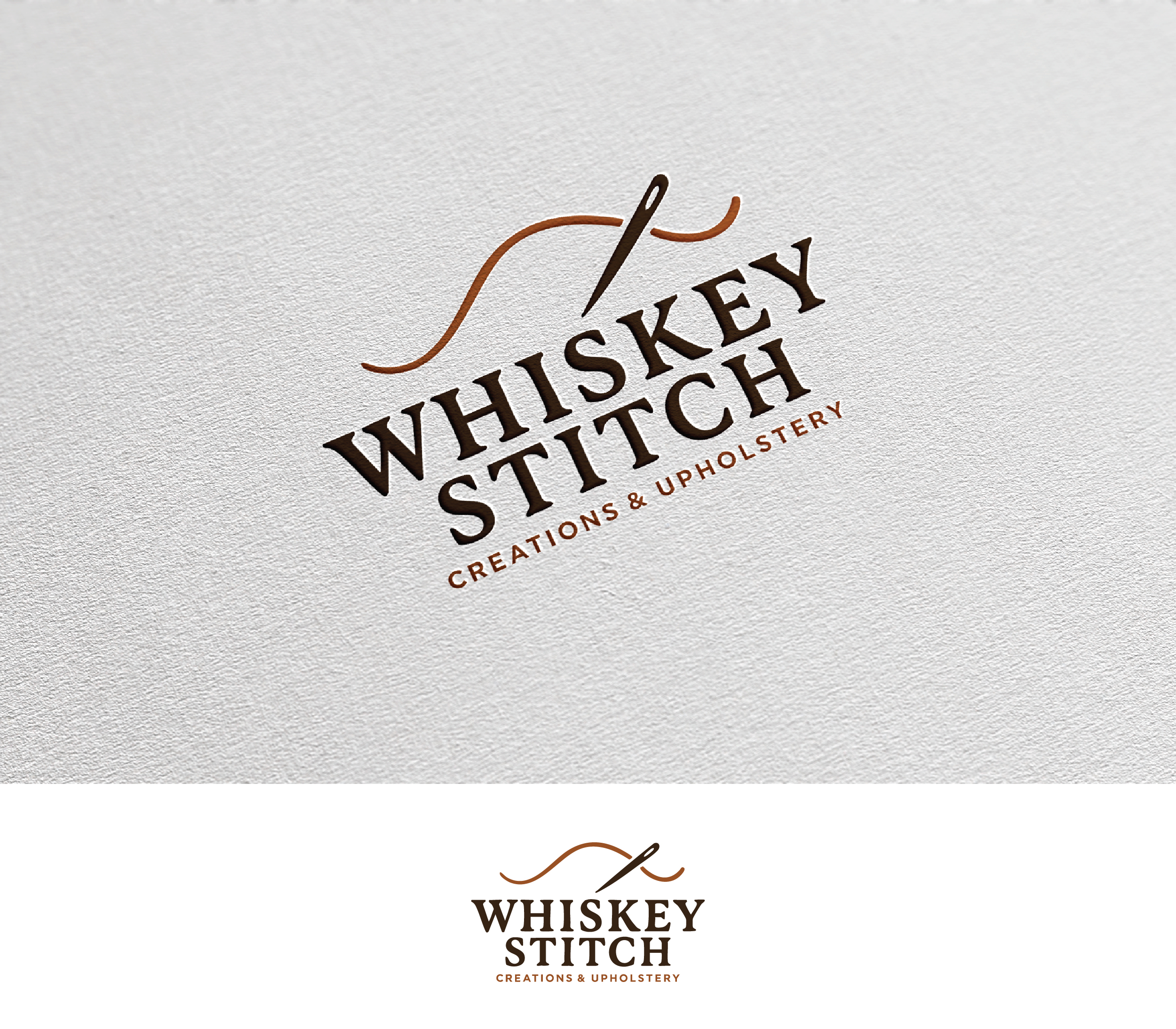 Logo Design by Afsana_Hoque for Whiskey Stitch Creation & Upholstery | Design #35457563