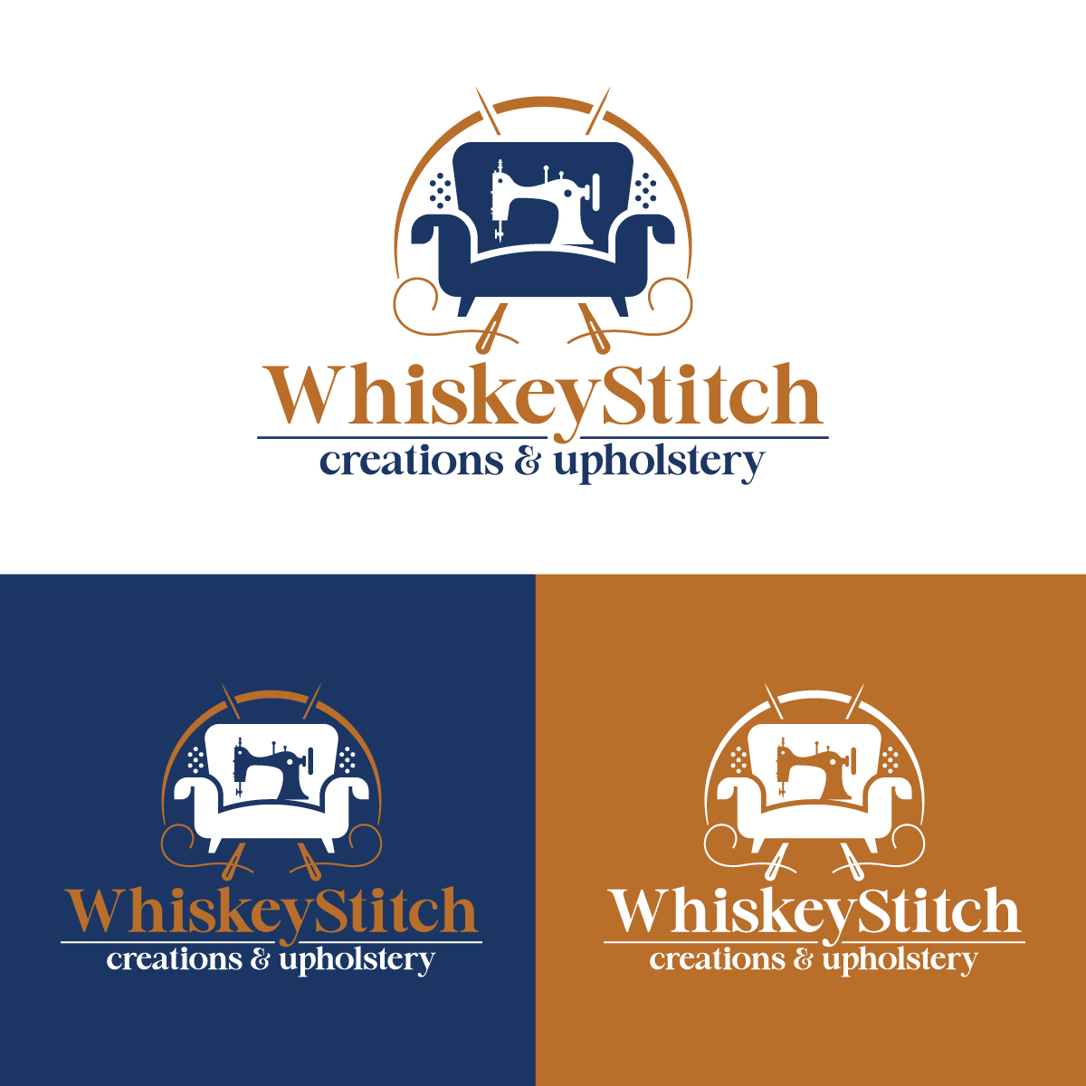 Logo-Design von riya.mitra07j für Whiskey Stitch Creation & Upholstery | Design #35452522