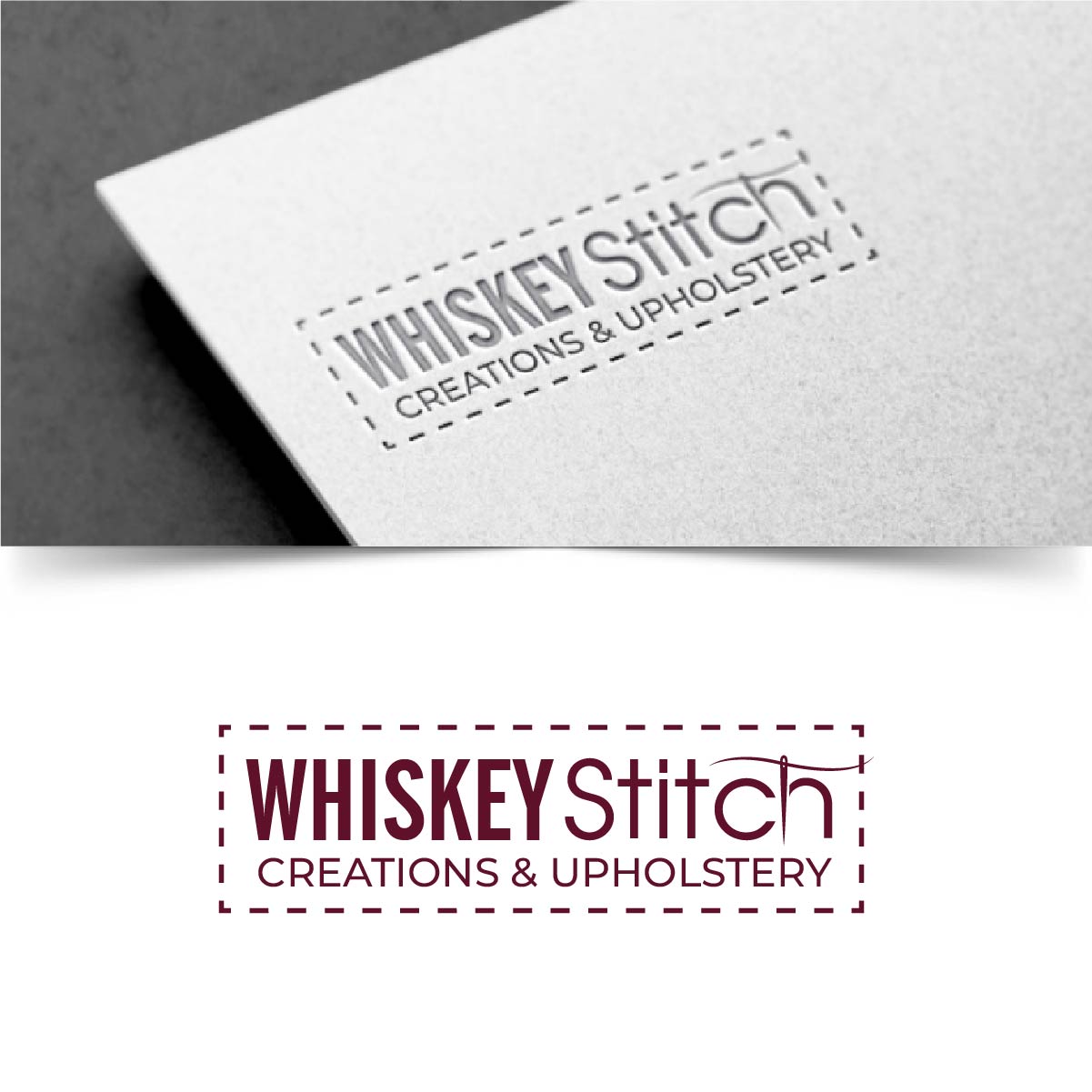 Logo-Design von fly  design für Whiskey Stitch Creation & Upholstery | Design #35453354