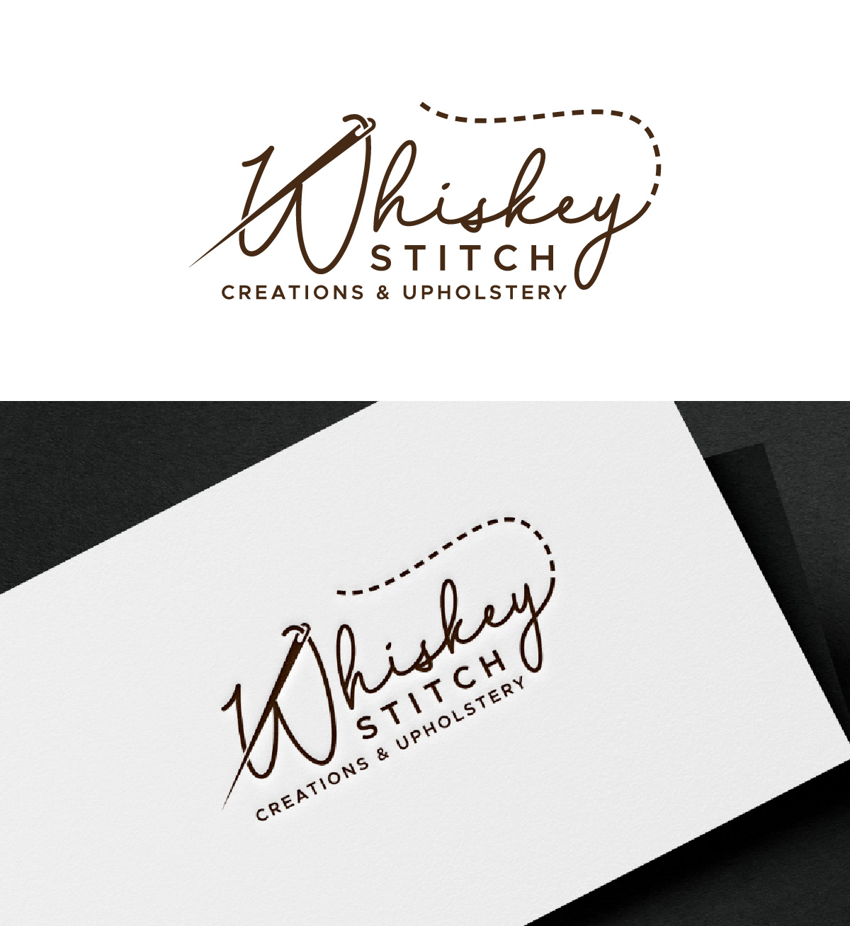 Logo Design by fly  design for Whiskey Stitch Creation & Upholstery | Design #35453357