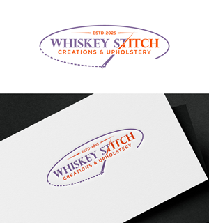 Logo Design by fly  design for Whiskey Stitch Creation & Upholstery | Design: #35453358