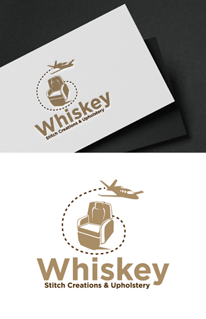 Logo Design by fly  design for Whiskey Stitch Creation & Upholstery | Design: #35453359