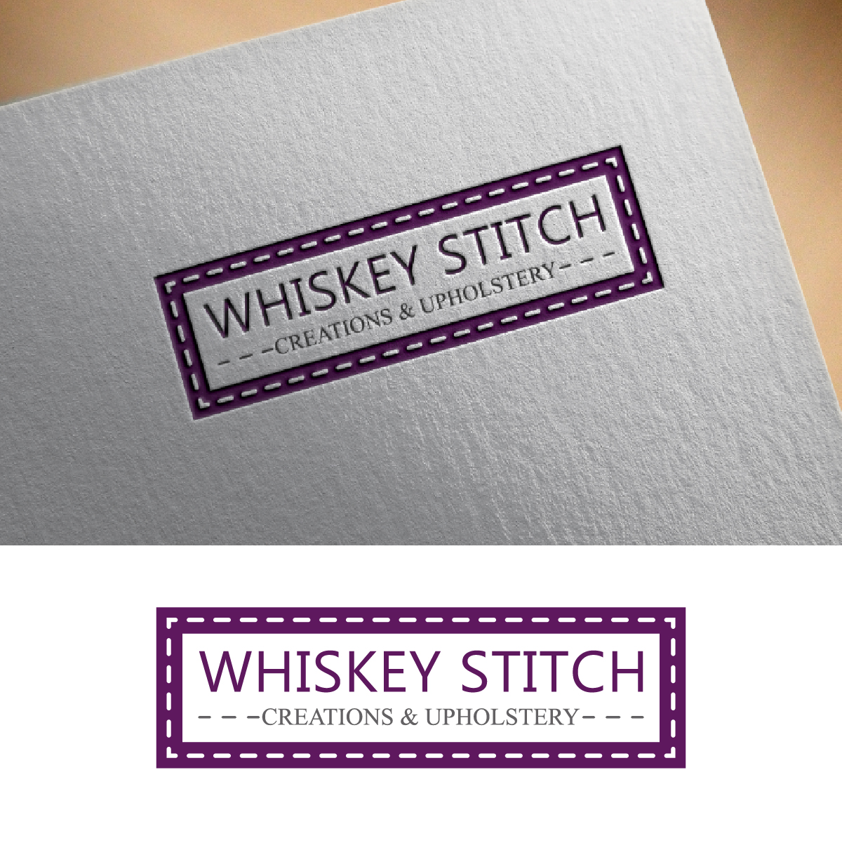 Logo Design by fly  design for Whiskey Stitch Creation & Upholstery | Design #35453361