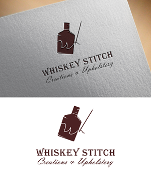 Logo Design by fly  design for Whiskey Stitch Creation & Upholstery | Design: #35453364