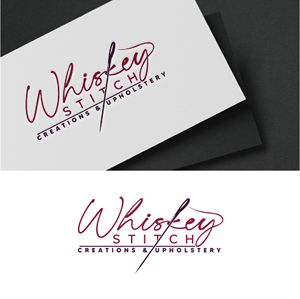 Logo Design by fly  design for Whiskey Stitch Creation & Upholstery | Design: #35453444